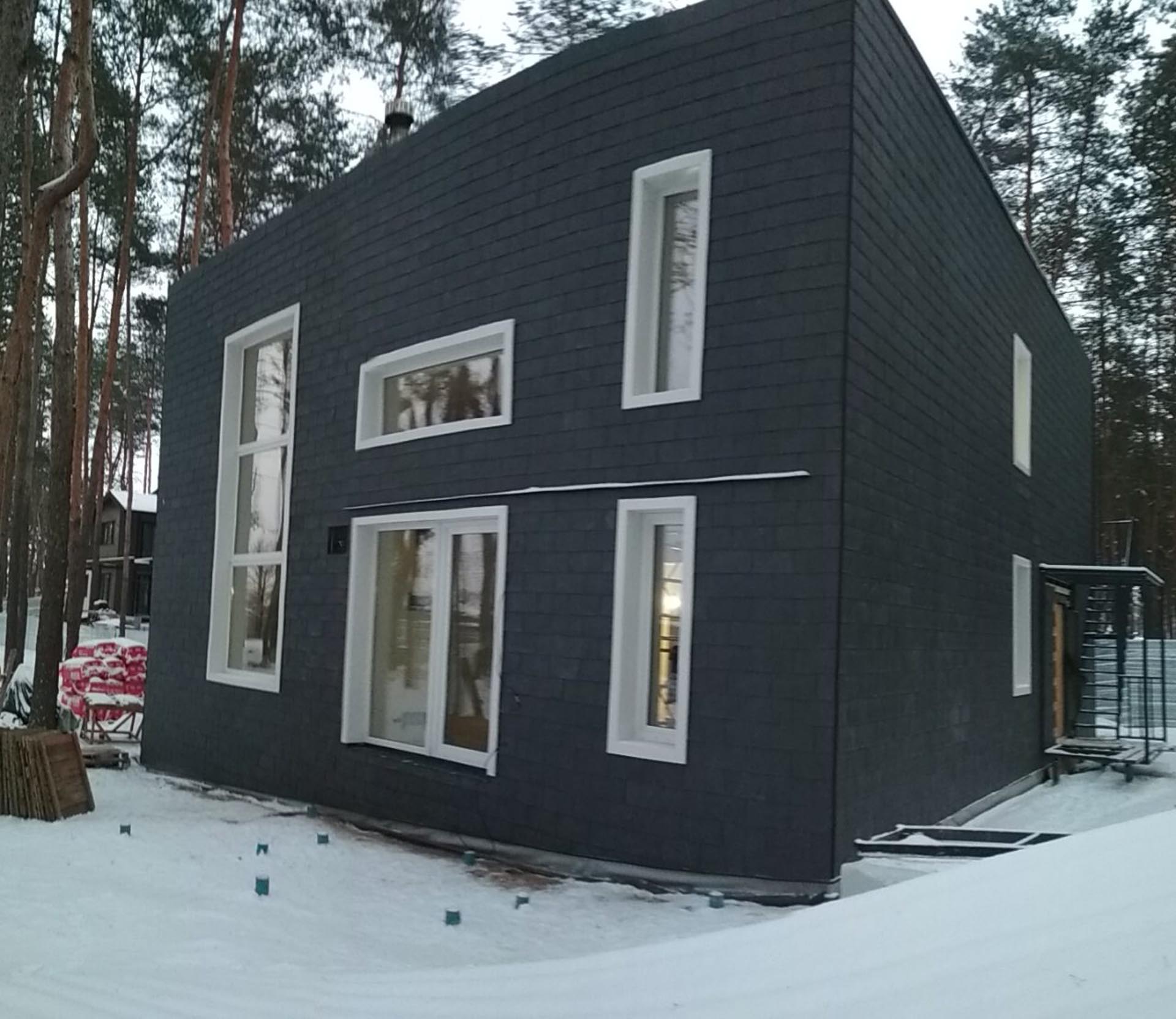 Приватний котедж в с. Мала Данилівка. Фасадний сланець Samaca