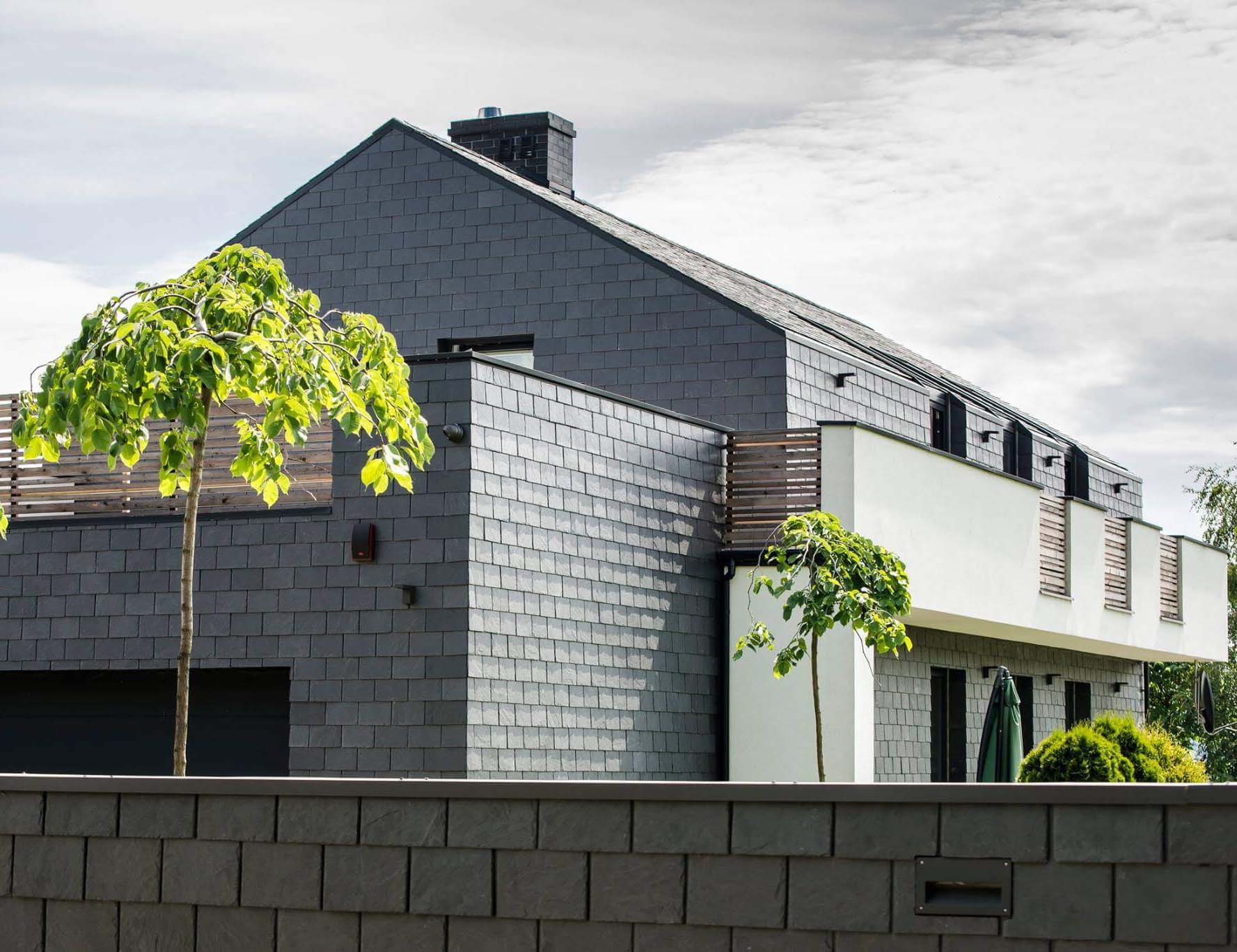 Подвійна кладка. Фасадний сланець Samaca