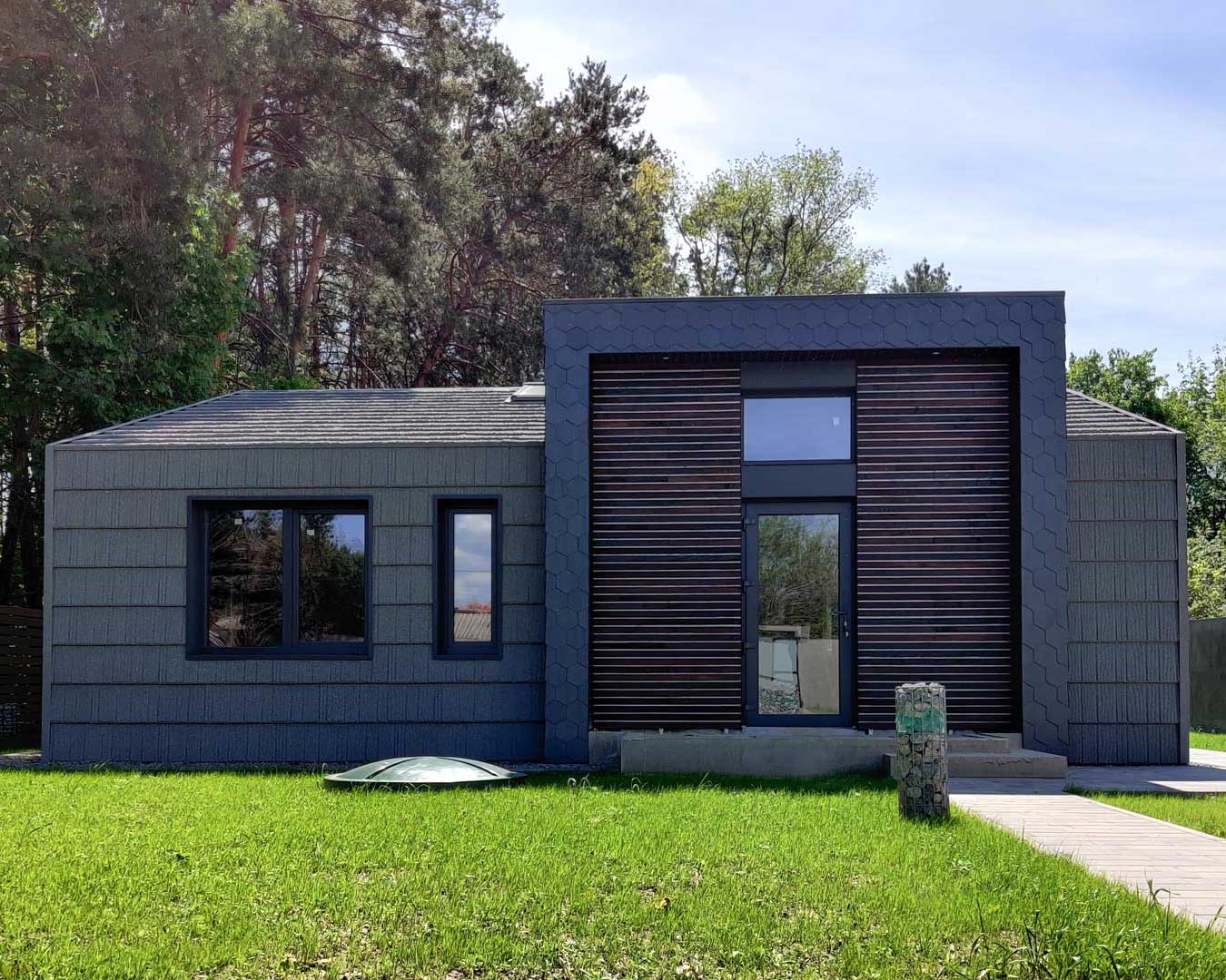 Котедж в м. Дергачі. Фасадний сланець Samaca